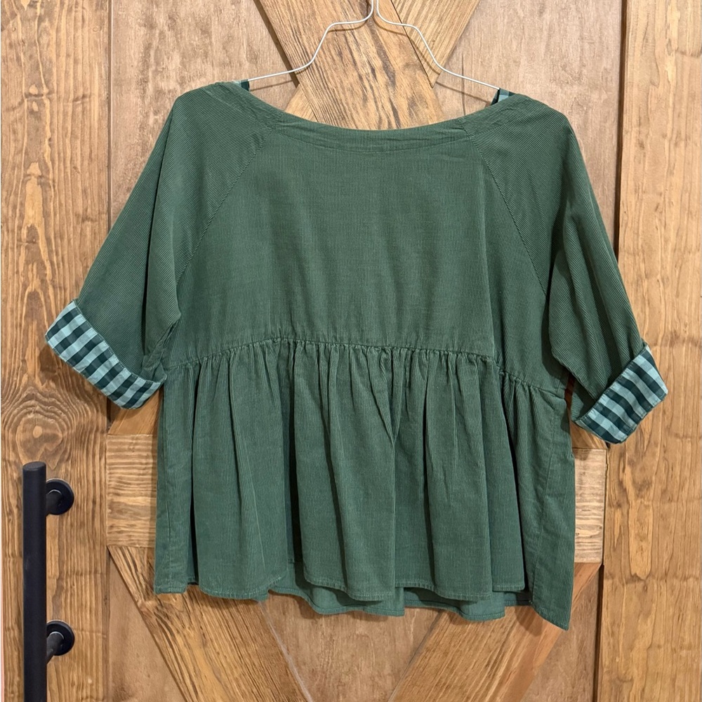 Maeve by Anthropologie babydoll corduroy top